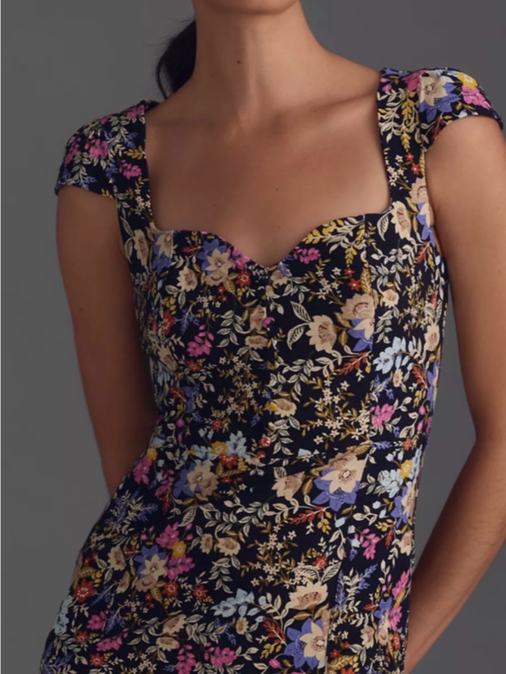 Anthropologie Maeve Cecily Fit and Flare midi dress